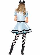Alice i Eventyrland, kostyme-kjole, sateng, puff-ermer